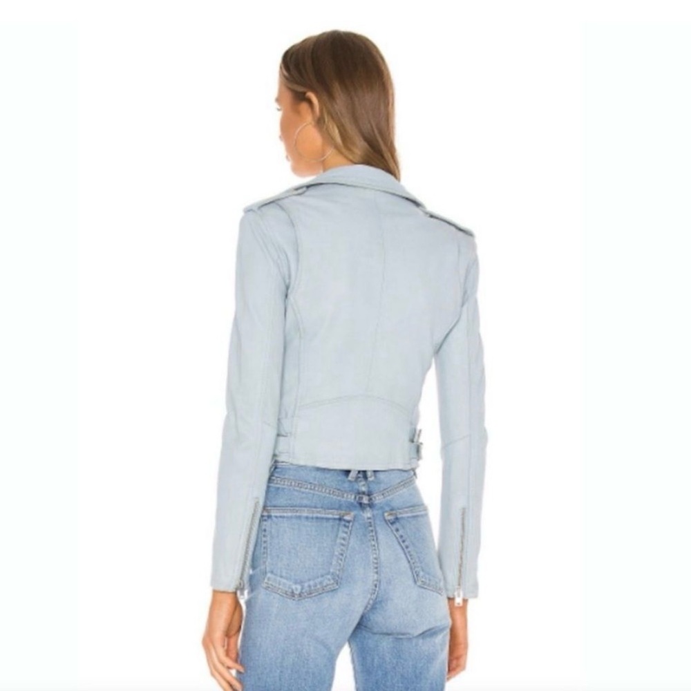 IRO Ashville Leather Lambskin Powder Blue Jacket 
Size: 34 | XS - Picture 3 of 12